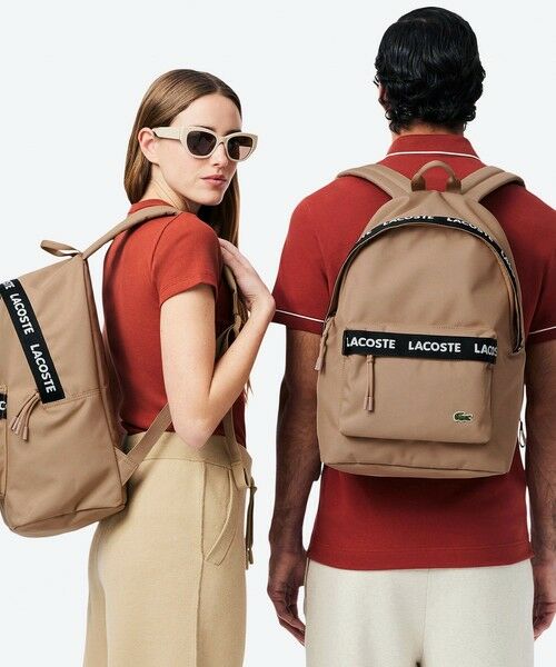 LACOSTE ブラウン ナイロンリュック美品　断捨離特価！ LACOSTE ブラウン ナイロンリュック美品 断捨離特価！ - メルカリ