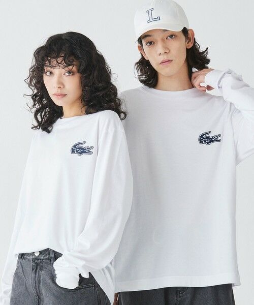 LACOSTE / ラコステ Tシャツ | 【オンライン限定】LACOSTE オーバーサイズ バックプリント ロングスリーブTシャツ | 詳細4