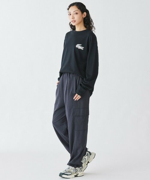 LACOSTE / ラコステ Tシャツ | 【オンライン限定】LACOSTE オーバーサイズ バックプリント ロングスリーブTシャツ | 詳細4