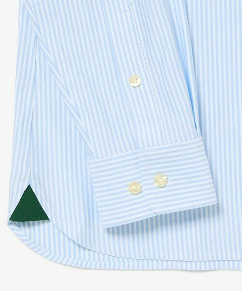 LACOSTE / ラコステ シャツ・ブラウス | 消臭 速乾 UVカット コットン×リサイクルポリエステル ストライプ 長袖レギュラーカラーシャツ | 詳細15