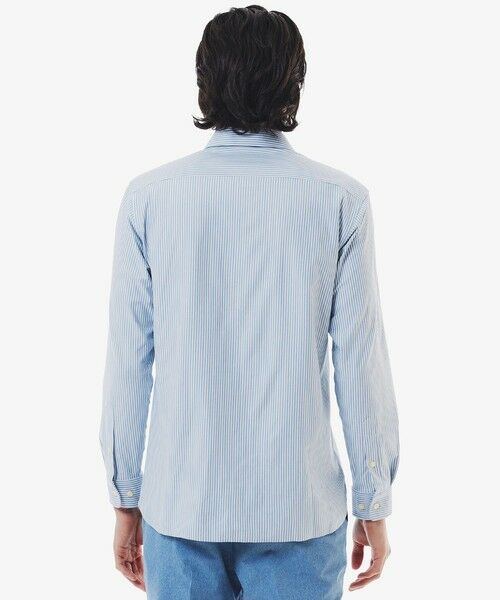 LACOSTE / ラコステ シャツ・ブラウス | 消臭 速乾 UVカット コットン×リサイクルポリエステル ストライプ 長袖レギュラーカラーシャツ | 詳細16