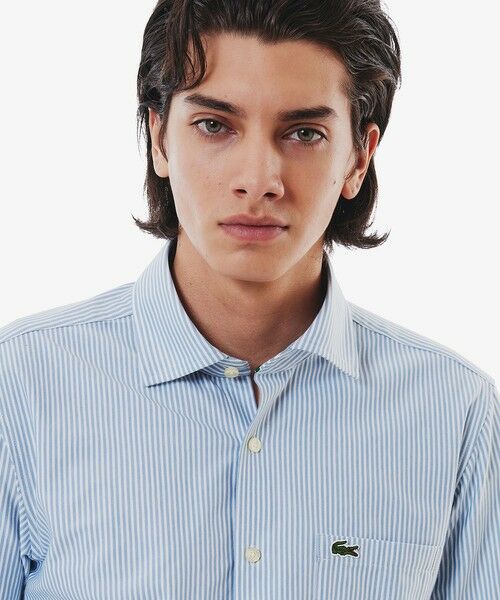 LACOSTE / ラコステ シャツ・ブラウス | 消臭 速乾 UVカット コットン×リサイクルポリエステル ストライプ 長袖レギュラーカラーシャツ | 詳細17