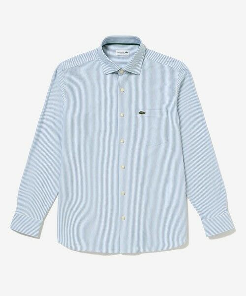 LACOSTE / ラコステ シャツ・ブラウス | 消臭 速乾 UVカット コットン×リサイクルポリエステル ストライプ 長袖レギュラーカラーシャツ | 詳細18