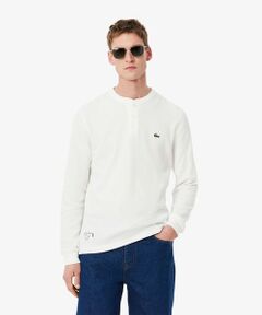 LACOSTE / ラコステ Tシャツ | ワッフルニット ヘンリーネック長袖Tシャツ