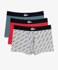 ラコステ ＊関税 送料込＊ Lacoste ボクサー パンツ ラコステ LACOSTE コントラストカラーデザイン3パックボクサー