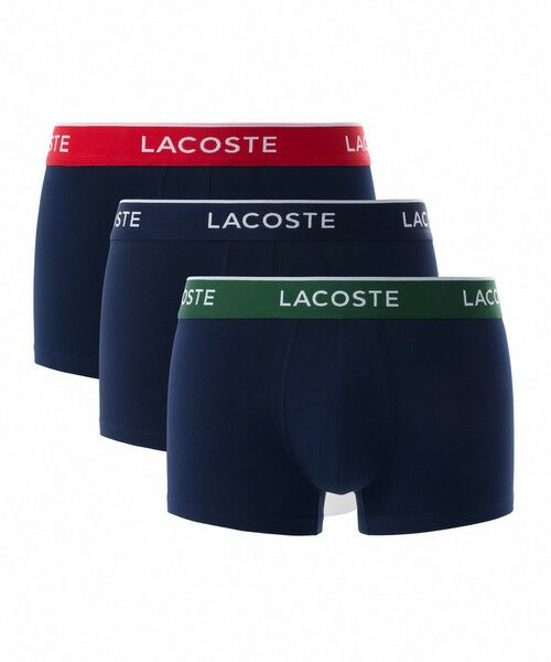 LACOSTE/ラコステ 3パックストレッチコットントランクボクサーショーツ / ボクサーパンツ ネイビー XL LACOSTE/ラコステ 3パックストレッチコットントランクボクサーショーツ / ボクサーパンツ ネイビー XL