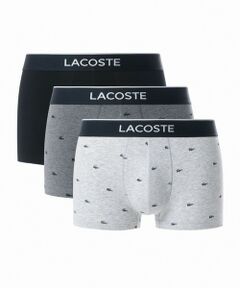 LACOSTE / ラコステ ボクサーパンツ・ブリーフ | ３パックプリントストレッチコットントランクボクサーショーツ / ボクサーパンツ