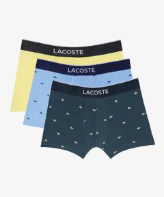 LACOSTE / ラコステ ボクサーパンツ・ブリーフ | ３パックプリントストレッチコットントランクボクサーショーツ / ボクサーパンツ