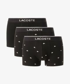 LACOSTE / ラコステ ボクサーパンツ・ブリーフ | ３パックプリントストレッチコットントランクボクサーショーツ / ボクサーパンツ