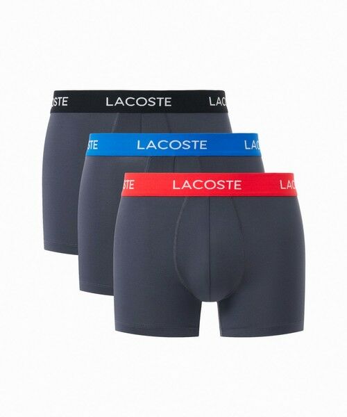 LACOSTE/ラコステ 3パックマイクロファイバートランクボクサーショーツ / ボクサーパンツ チャコールグレー M LACOSTE/ラコステ 3パックマイクロファイバートランクボクサーショーツ / ボクサーパンツ チャコールグレー M