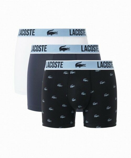 LACOSTE/ラコステ 3パックマイクロファイバートランクボクサーショーツ / ボクサーパンツ グレー XL LACOSTE/ラコステ 3パックマイクロファイバートランクボクサーショーツ / ボクサーパンツ グレー XL