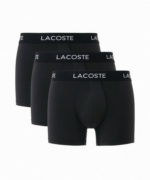 LACOSTE/ラコステ 3パックマイクロファイバーボクサートランクショーツ / ボクサーパンツ ブラック M LACOSTE/ラコステ 3パックマイクロファイバーボクサートランクショーツ / ボクサーパンツ ブラック M