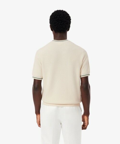 LACOSTE / ラコステ ニット・セーター | ドライタッチ 配色ラインハイゲージ半袖ニット | 詳細2