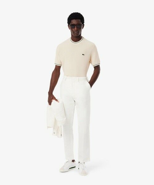 LACOSTE / ラコステ ニット・セーター | ドライタッチ 配色ラインハイゲージ半袖ニット | 詳細5