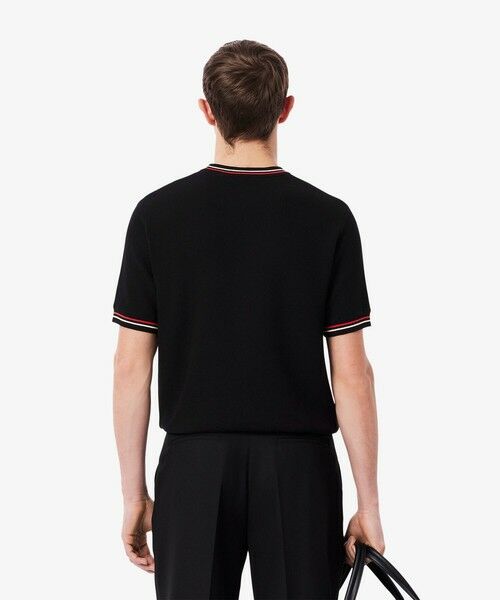 LACOSTE / ラコステ ニット・セーター | ドライタッチ 配色ラインハイゲージ半袖ニット | 詳細7