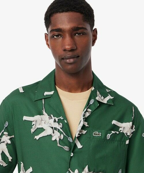 LACOSTE / ラコステ シャツ・ブラウス | ルネ・ラコステテキスタイルオープンカラーシャツ | 詳細1