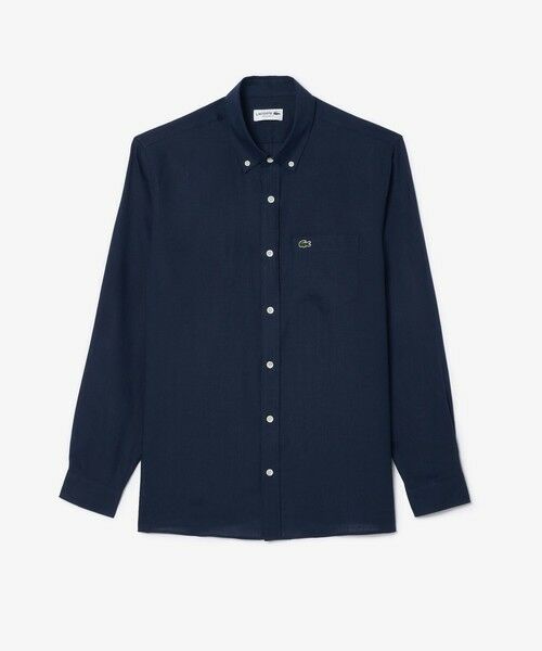 LACOSTE / ラコステ シャツ・ブラウス | リネンボタンダウン長袖シャツ | 詳細5