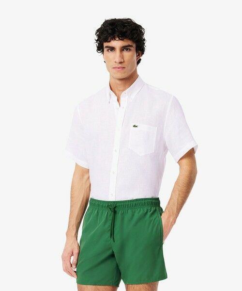 LACOSTE / ラコステ シャツ・ブラウス | リネンボタンダウンシャツ(ホワイト)