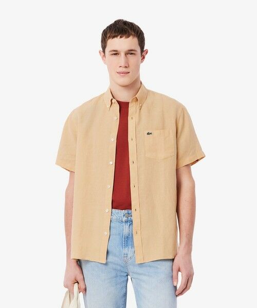 LACOSTE / ラコステ シャツ・ブラウス | リネンボタンダウンシャツ(ベージュ)