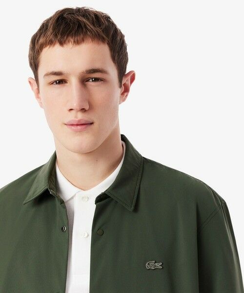 (レア)Lacoste ジャケット ホワイト/ネイビー/グリーン Vintage Lacoste - White & Blue Taped-Logo Zip-Up Jacket X