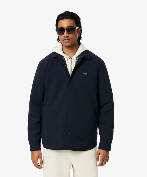 LACOSTE/ラコステ 撥水ストレッチ 中綿入りシャツジャケット ダークネイビー 38(日本サイズS) LACOSTE/ラコステ 撥水ストレッチ 中綿入りシャツジャケット ダークネイビー 38(日本サイズS)