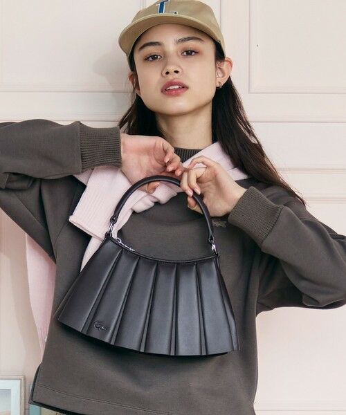 LACOSTE / ラコステ ショルダーバッグ | LENGLEN レザープリーツハンドバッグ | 詳細15