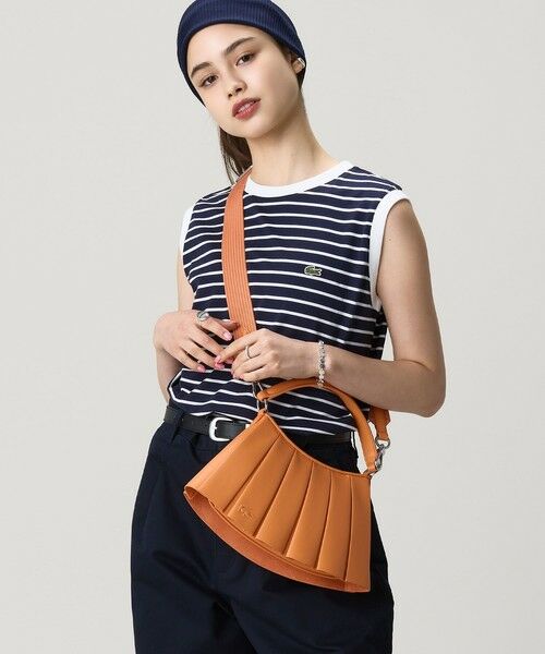 LACOSTE / ラコステ ショルダーバッグ | LENGLEN ラムレザープリーツハンドバッグ 2WAY ショルダーバッグ | 詳細19