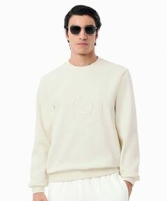 トーン・オン・トーンローレルステッチダブルフェイスクルーネックスウェット