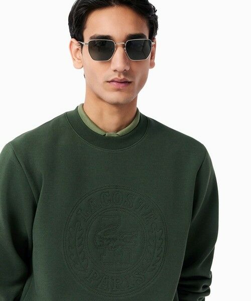 LACOSTE / ラコステ スウェット | トーン・オン・トーンローレルステッチダブルフェイスクルーネックスウェット | 詳細8