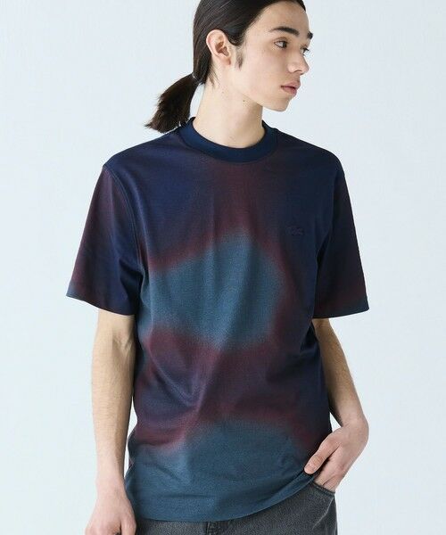 LACOSTE / ラコステ Tシャツ | オンブレテキスタイルクルーネック半袖Tシャツ | 詳細1