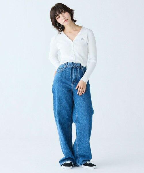 LACOSTE / ラコステ UVカット クールマックスリブニットカーディガン UVカット クールマックスリブニットカーディガン（カーディガン