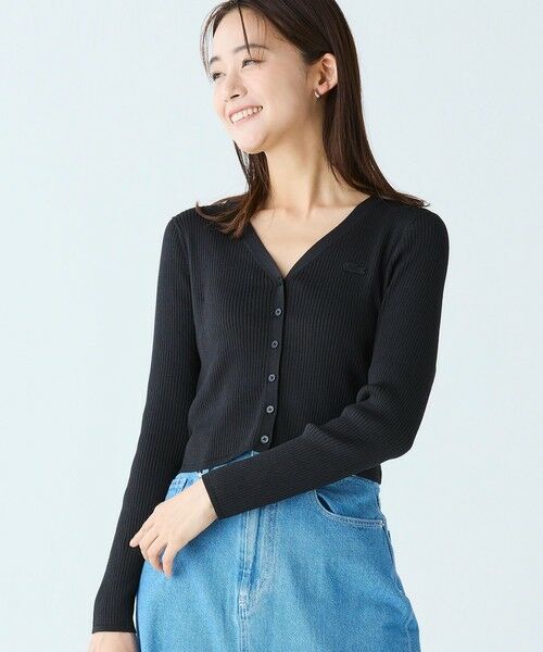 LACOSTE/ラコステ UVカット クールマックスリブニットカーディガン ブラック 38(L) LACOSTE/ラコステ UVカット クールマックスリブニットカーディガン ブラック 38(L)