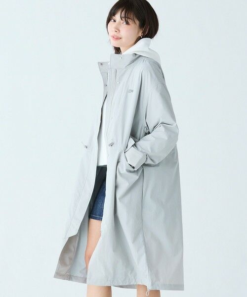 LACOSTE / ラコステ トレンチコート | 撥水 ナイロンタフタ スタンドカラーユーティリティコート | 詳細8