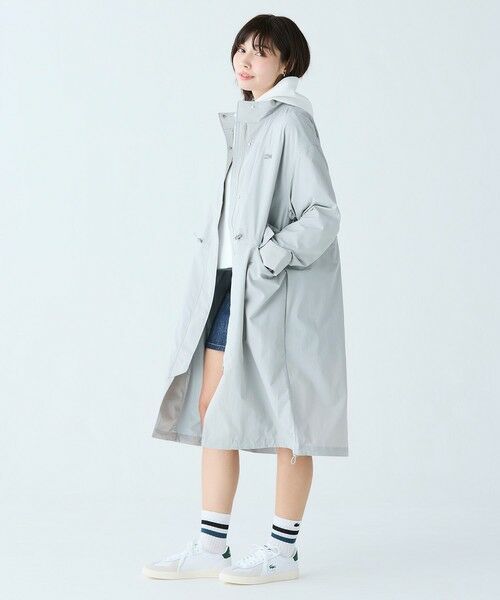 LACOSTE / ラコステ トレンチコート | 撥水 ナイロンタフタ スタンドカラーユーティリティコート | 詳細11