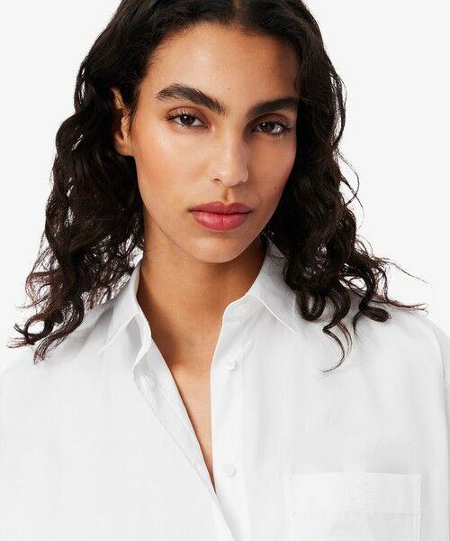 LACOSTE / ラコステ シャツ・ブラウス | コットンポプリン オーバーサイズストライプシャツ | 詳細1