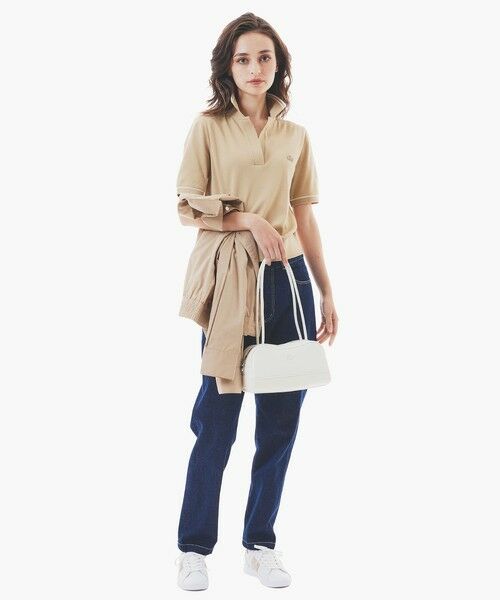 LACOSTE / ラコステ シャツ・ブラウス | クロップド丈 ウエストシャーリングシャツ ショートブルゾン | 詳細11