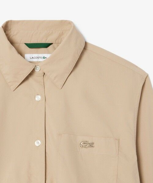 LACOSTE / ラコステ シャツ・ブラウス | クロップド丈 ウエストシャーリングシャツ ショートブルゾン | 詳細4
