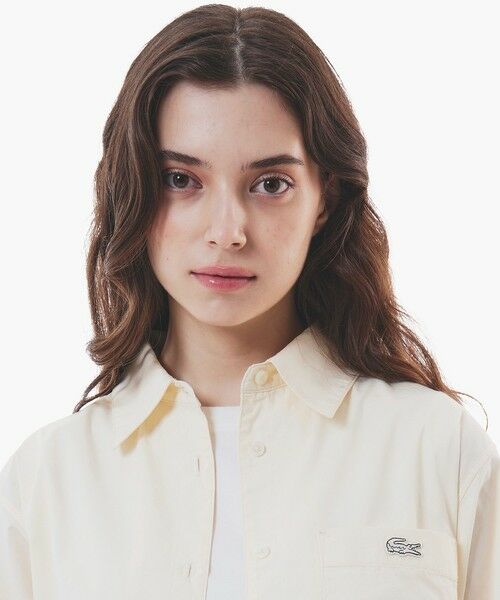 LACOSTE / ラコステ シャツ・ブラウス | クロップド丈 ウエストシャーリングシャツ ショートブルゾン | 詳細14