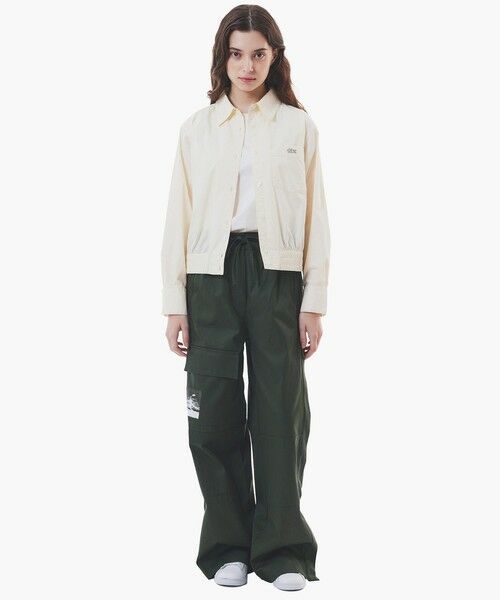 LACOSTE / ラコステ シャツ・ブラウス | クロップド丈 ウエストシャーリングシャツ ショートブルゾン | 詳細16