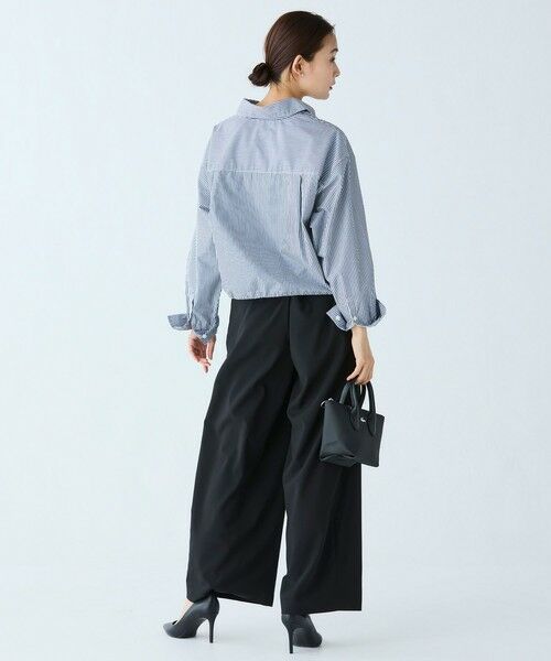 LACOSTE / ラコステ シャツ・ブラウス | ショート&ワイドクロップド バルーンスリーブ ストライプシャツ | 詳細13