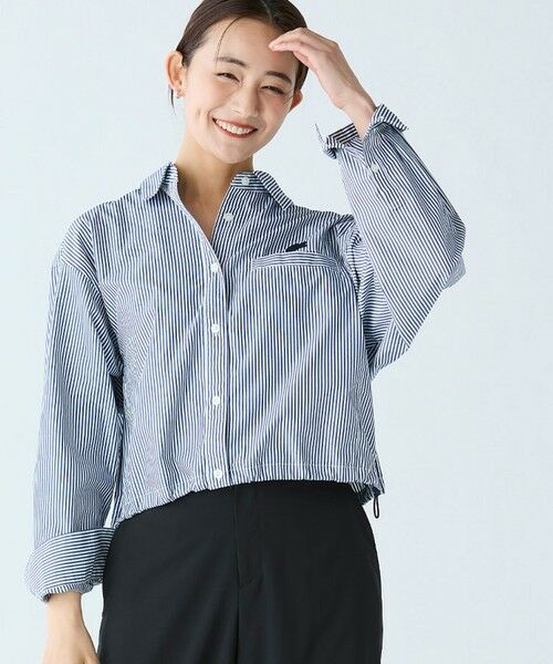 LACOSTE / ラコステ シャツ・ブラウス | ショート&ワイドクロップド バルーンスリーブ ストライプシャツ | 詳細9