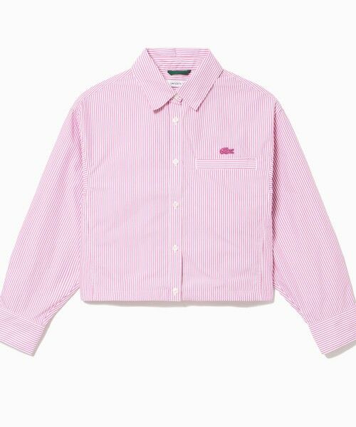 LACOSTE / ラコステ シャツ・ブラウス | ショート&ワイドクロップド バルーンスリーブ ストライプシャツ | 詳細18