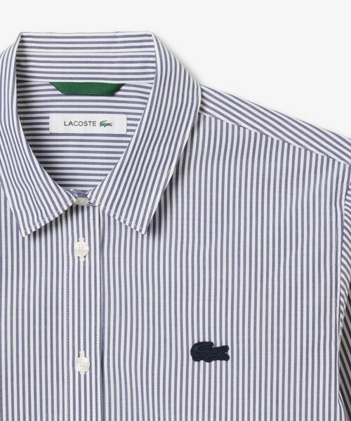 LACOSTE ホワイト 長袖Tシャツ ストライプ LACOSTE ストライプ 長袖Tシャツ - メルカリ