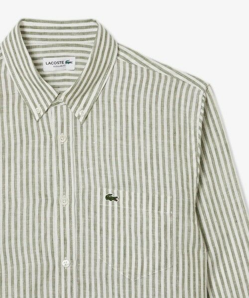 LACOSTE / ラコステ シャツ・ブラウス | リネンストライプシャツ | 詳細10