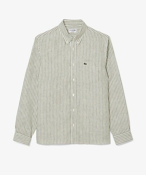 LACOSTE / ラコステ シャツ・ブラウス | リネンストライプシャツ | 詳細9