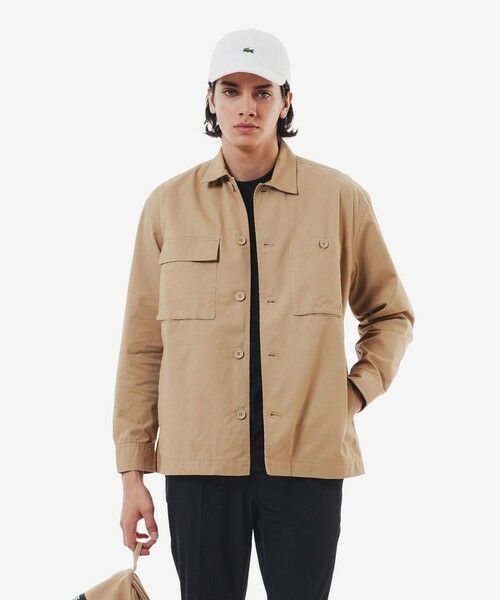 LACOSTE/ラコステ コットンツイルワークシャツジャケット ベージュ 41(日本サイズXL) LACOSTE/ラコステ コットンツイルワークシャツジャケット ベージュ 41(日本サイズXL)