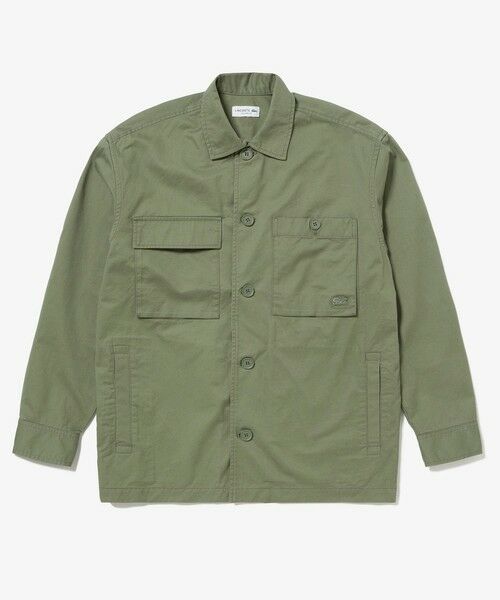 美品　LACOSTE   コットン  ジャケット コットンツイルワークシャツジャケット | LACOSTE/ラコステ