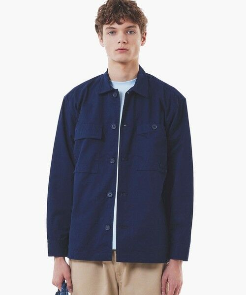 LACOSTE/ラコステ コットンツイルワークシャツジャケット ネイビー 38(日本サイズS) LACOSTE/ラコステ コットンツイルワークシャツジャケット ネイビー 38(日本サイズS)