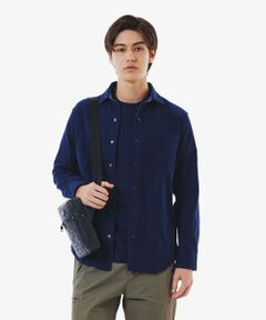 カラーリバーシブルシボタンダウンャツ