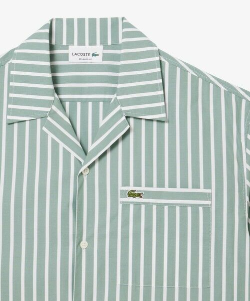 LACOSTE / ラコステ シャツ・ブラウス | ストライプオープンカラーシャツ | 詳細4